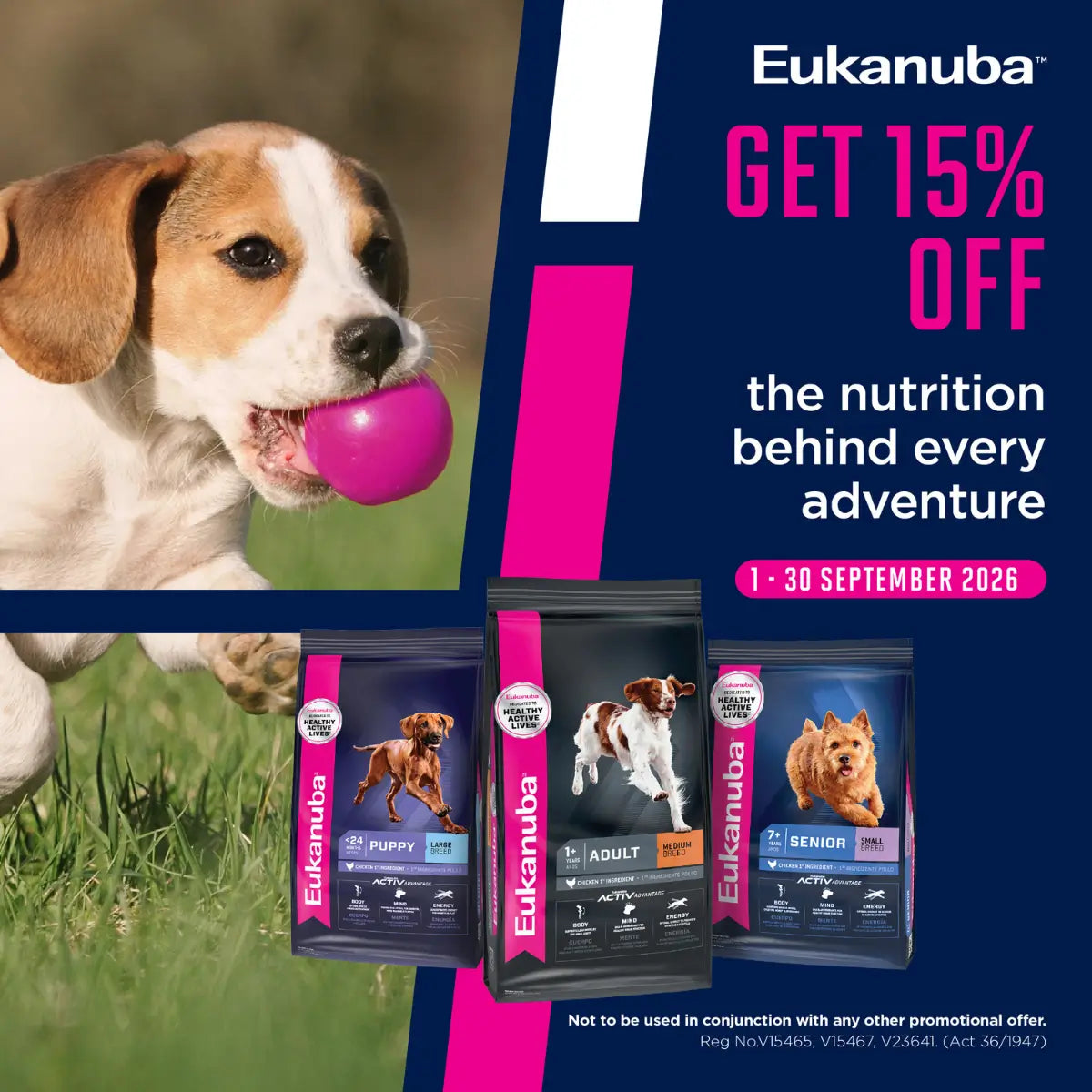 15% Off Eukanuba Dog Food