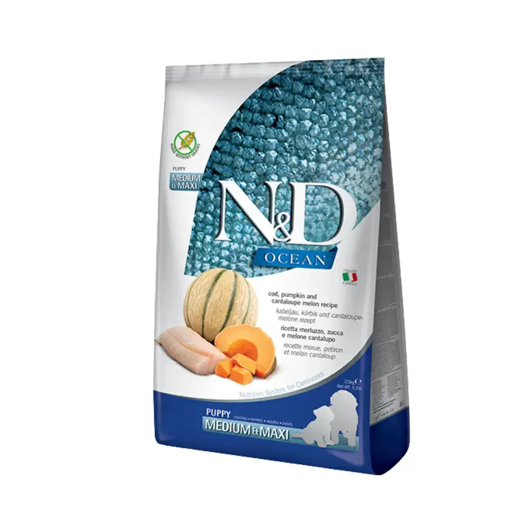 Farmina N&D Ocean Cod, Pumpkin & Cantaloupe Puppy Dog Food   | Canine & Co