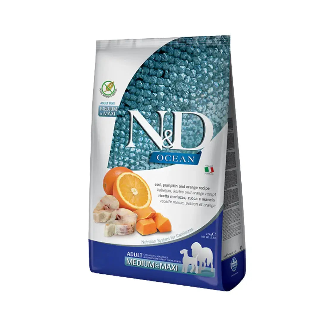 Farmina N&D Ocean Cod, Pumpkin & Orange Adult Dog Food   | Canine & Co