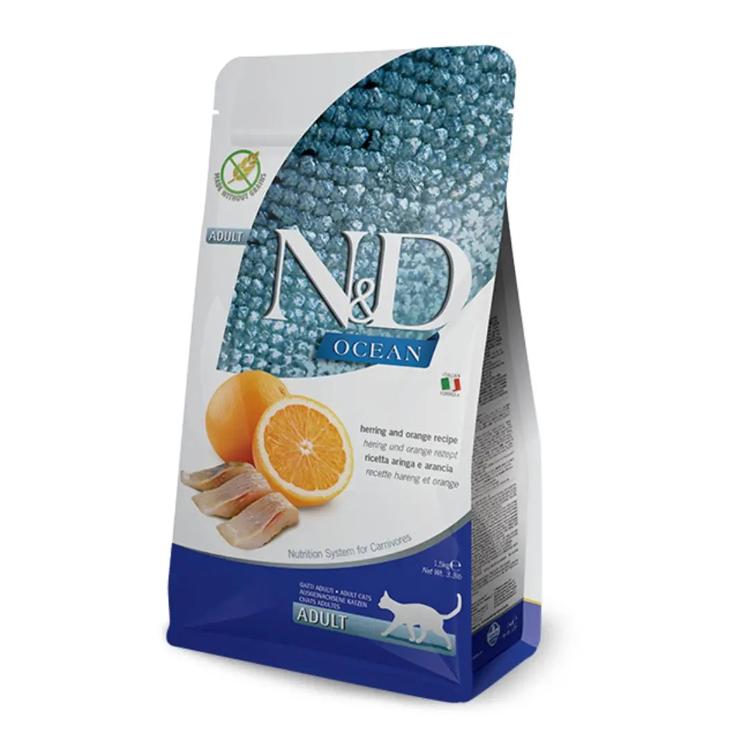 Farmina N&D Ocean Herring & Orange Adult Cat Food   | Canine & Co