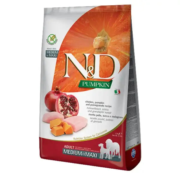 Farmina N&D Pumpkin Chicken, Pumpkin & Pomegranate Adult Dog Food   | Canine & Co