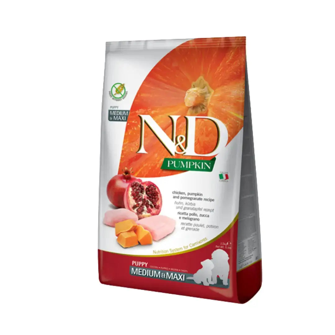 Farmina N&D Pumpkin Chicken, Pumpkin & Pomegranate Puppy Dog Food   | Canine & Co