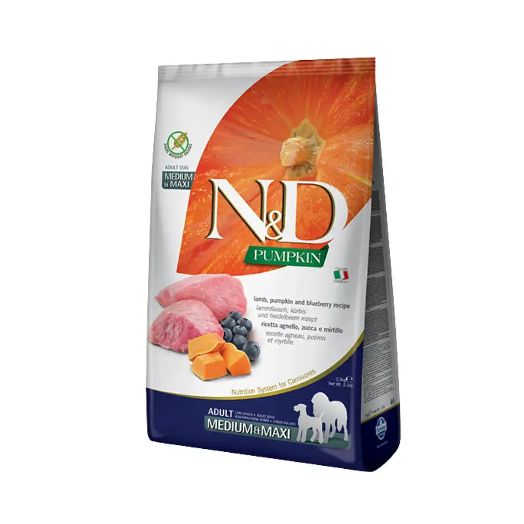 Farmina N&D Pumpkin Lamb, Pumpkin & Blueberry Adult Dog Food   | Canine & Co