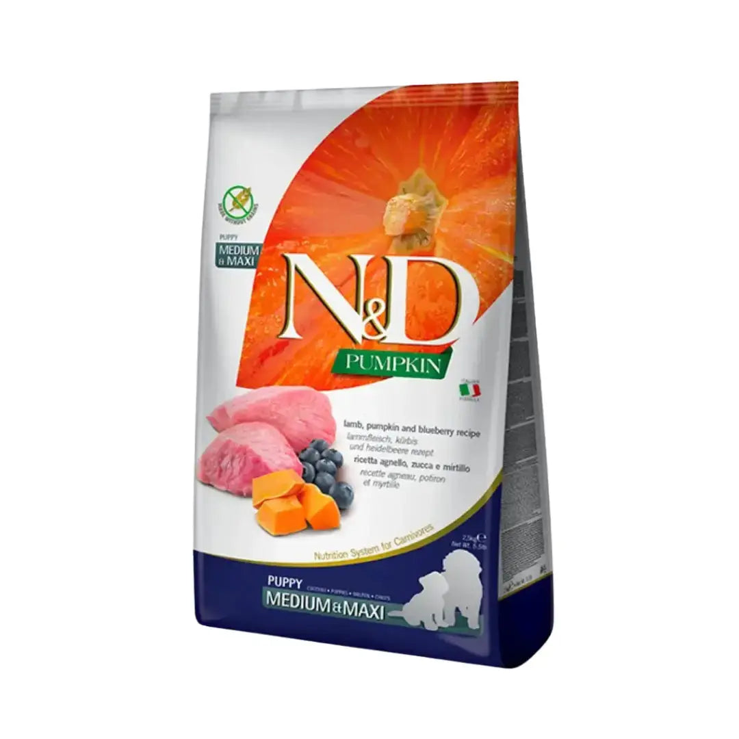 Farmina N&D Pumpkin Lamb, Pumpkin & Blueberry Puppy Dog Food   | Canine & Co
