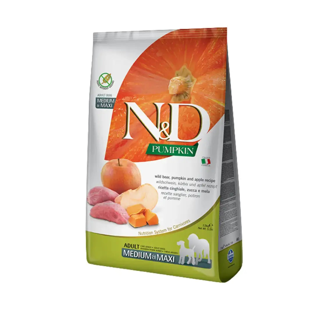 Farmina N&D Pumpkin Wild Boar, Pumpkin & Apple Adult Dog Food   | Canine & Co