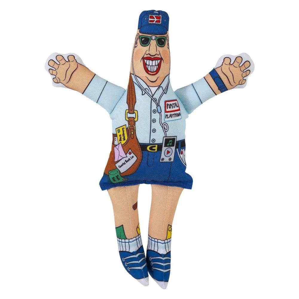 Postman plush toy with colorful design, perfect for imaginative play and cuddling.