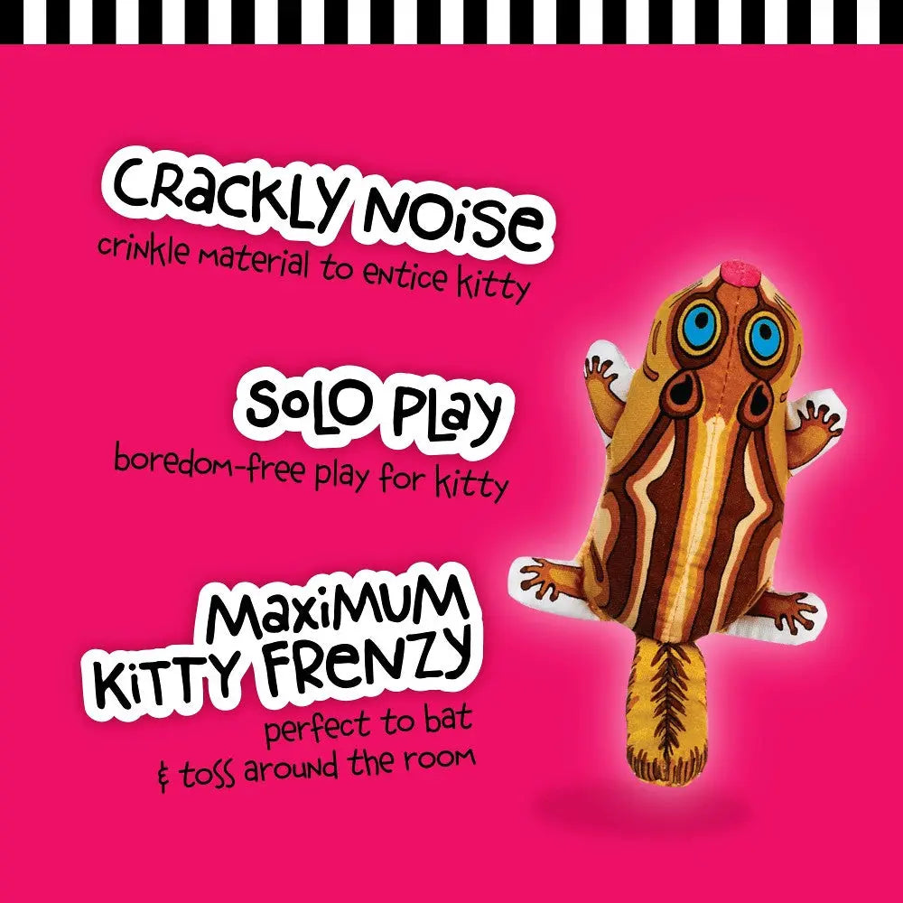 Cat toy with crackly noise, designed for solo play and maximum fun for your kitty.