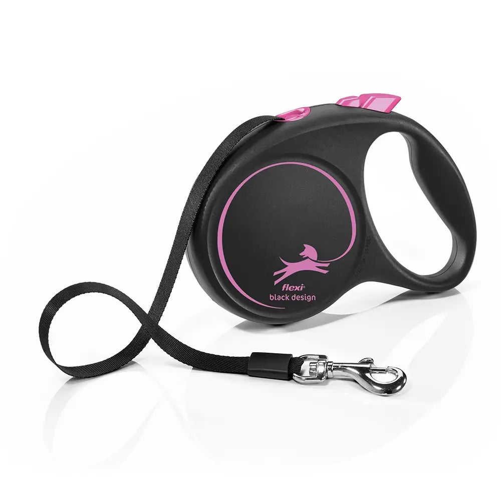 Flexi Black Design Tape 5m  Medium / Black / Pink | Canine & Co
