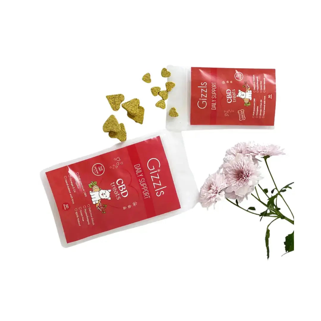 Gizzls Large Dog Ostrich CBD Treats   | Canine & Co