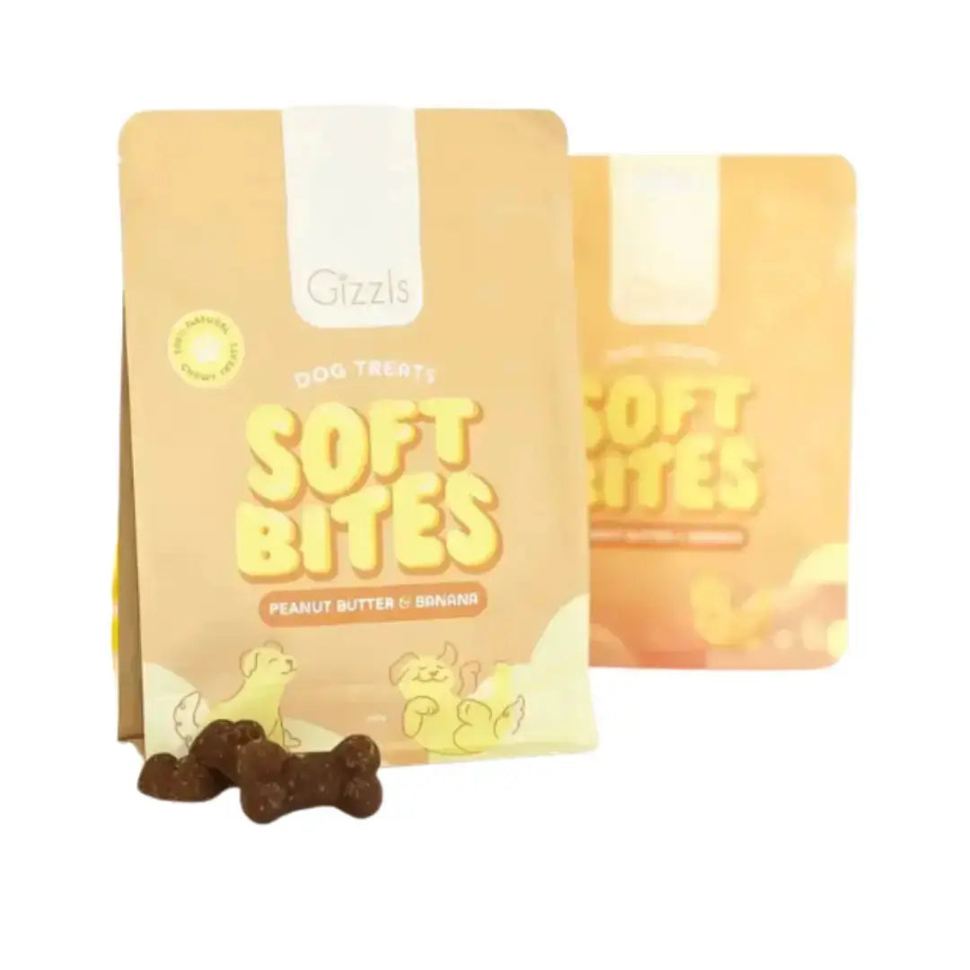 Gizzls Soft Bites Peanut Butter & Banana Dog Chew Treats   | Canine & Co