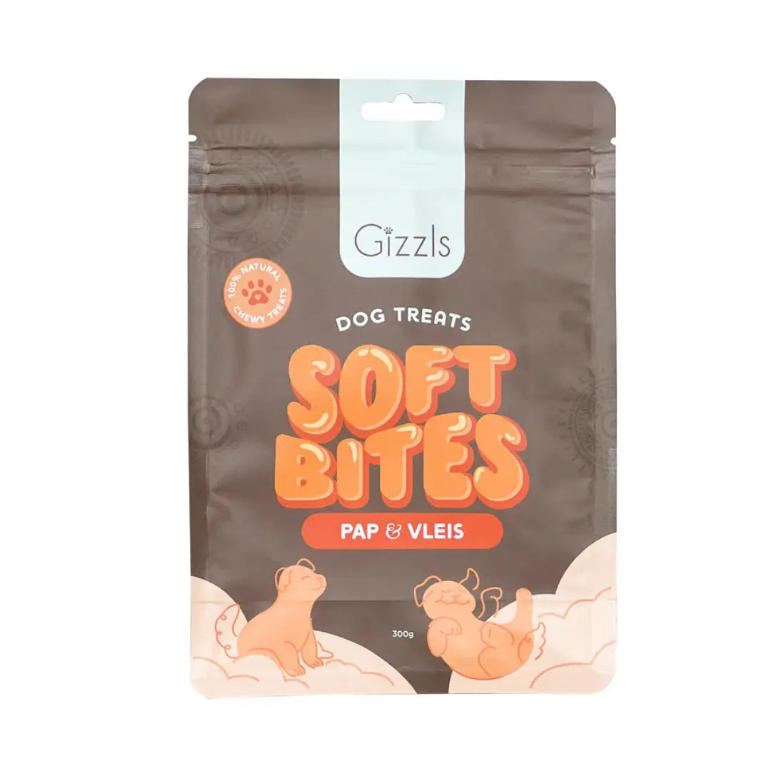 Gizzls Peanut Pap en Vleis Soft Bites for Dogs