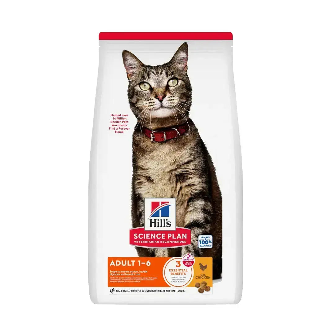 Hill's Science Plan Feline Adult Chicken Dry Cat Food   | Canine & Co