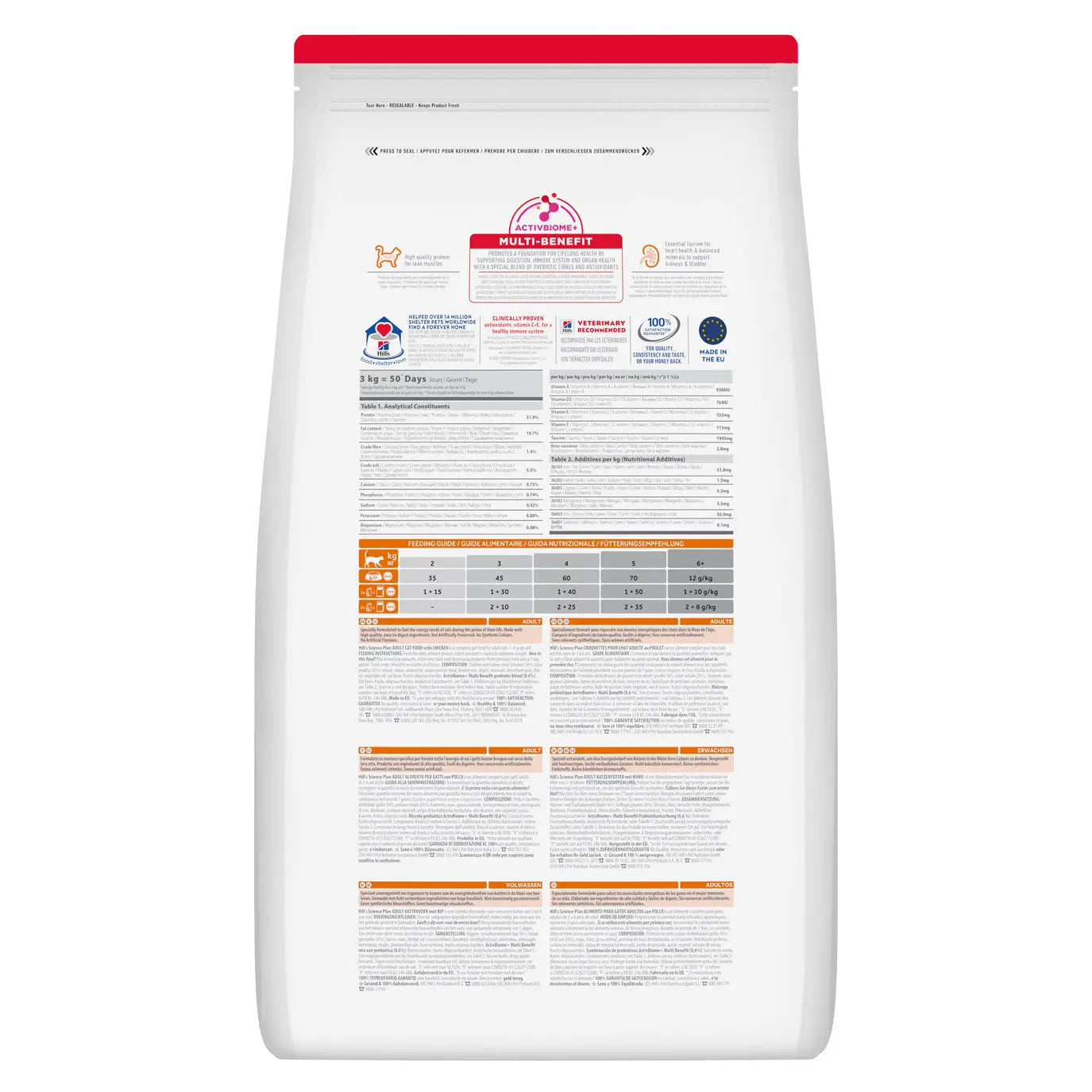 Hill's Science Plan Feline Adult Chicken Dry Cat Food   | Canine & Co