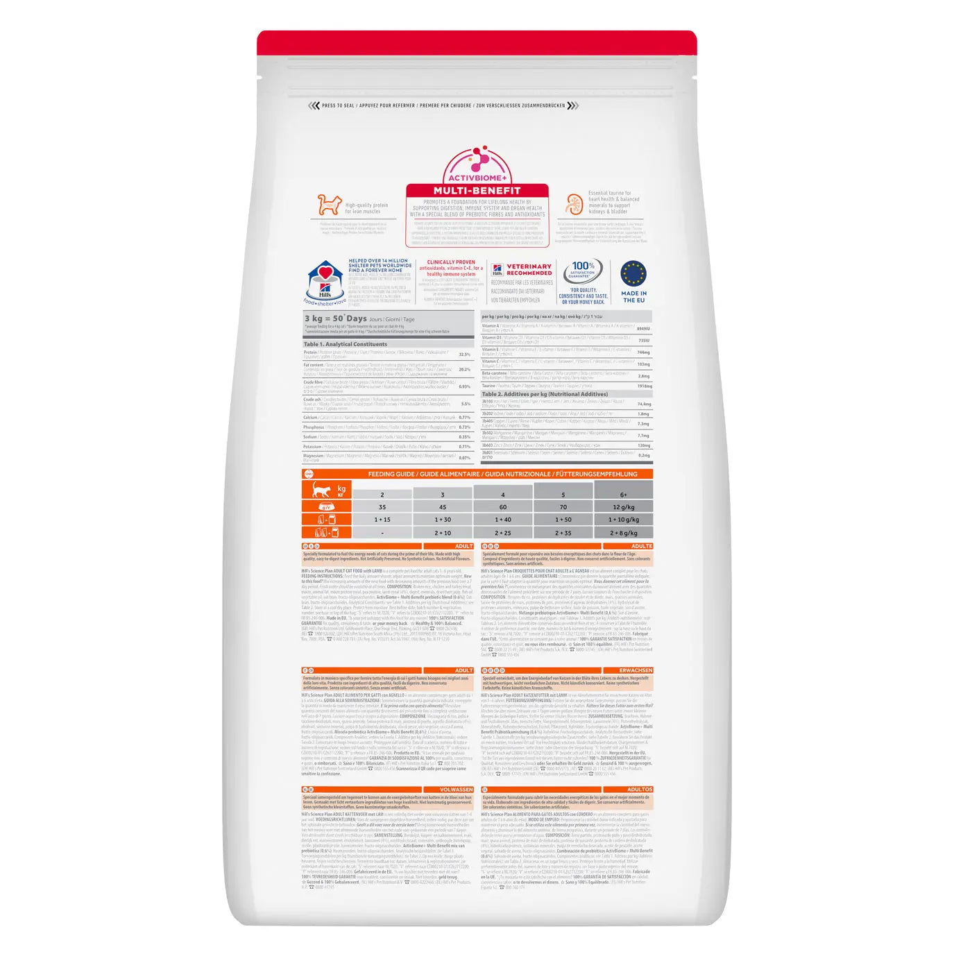 Hill's Science Plan Feline Adult Lamb Dry Cat Food   | Canine & Co