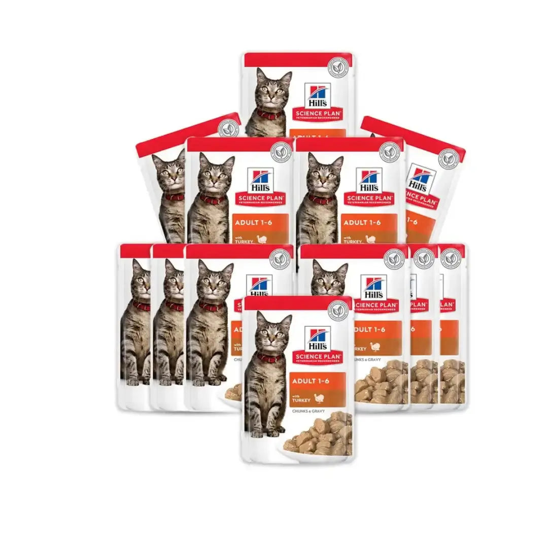 Hill's Science Plan Feline Adult Turkey Wet Cat Food Pouch   | Canine & Co