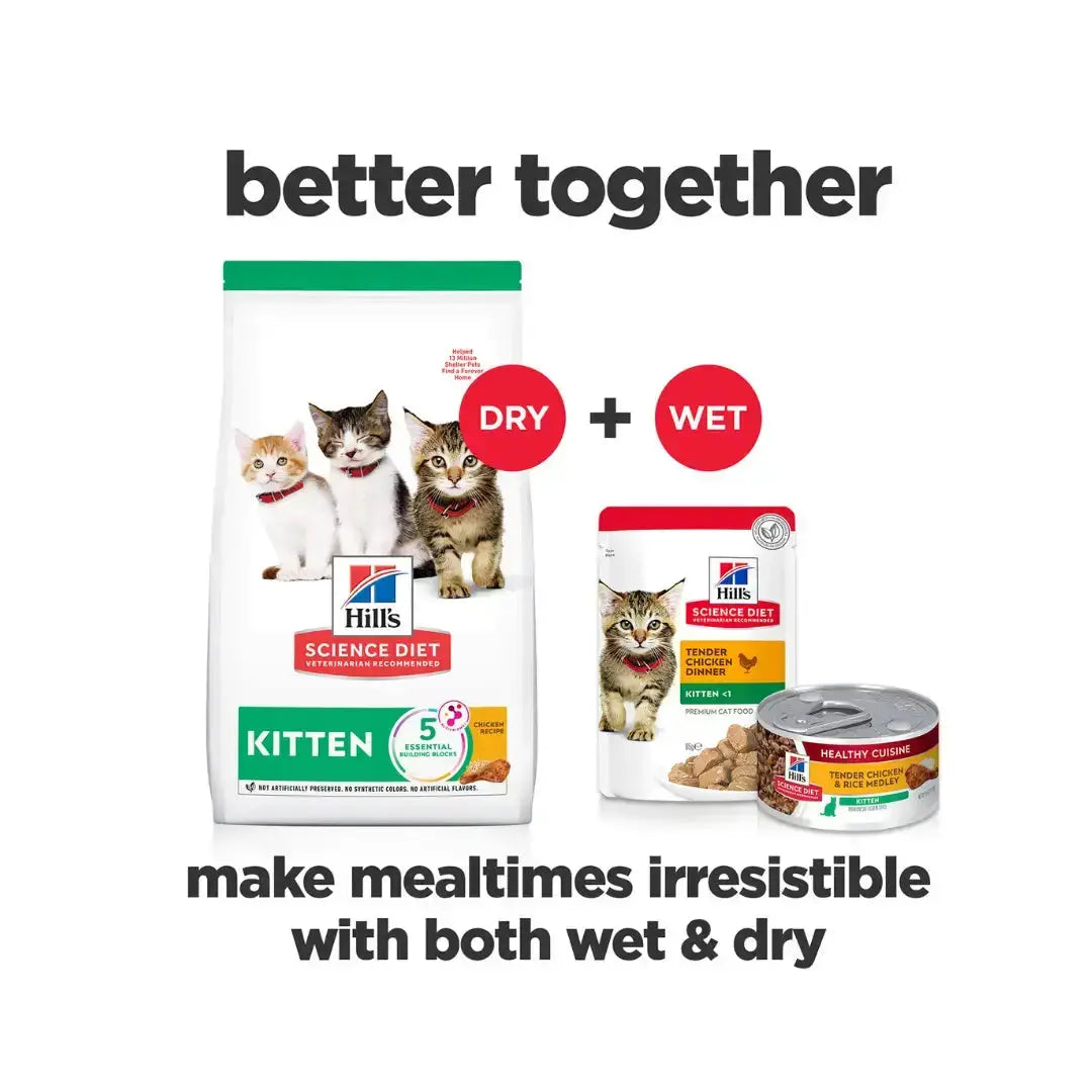 Hill's Science Plan Feline Kitten Chicken Dry Cat Food   | Canine & Co