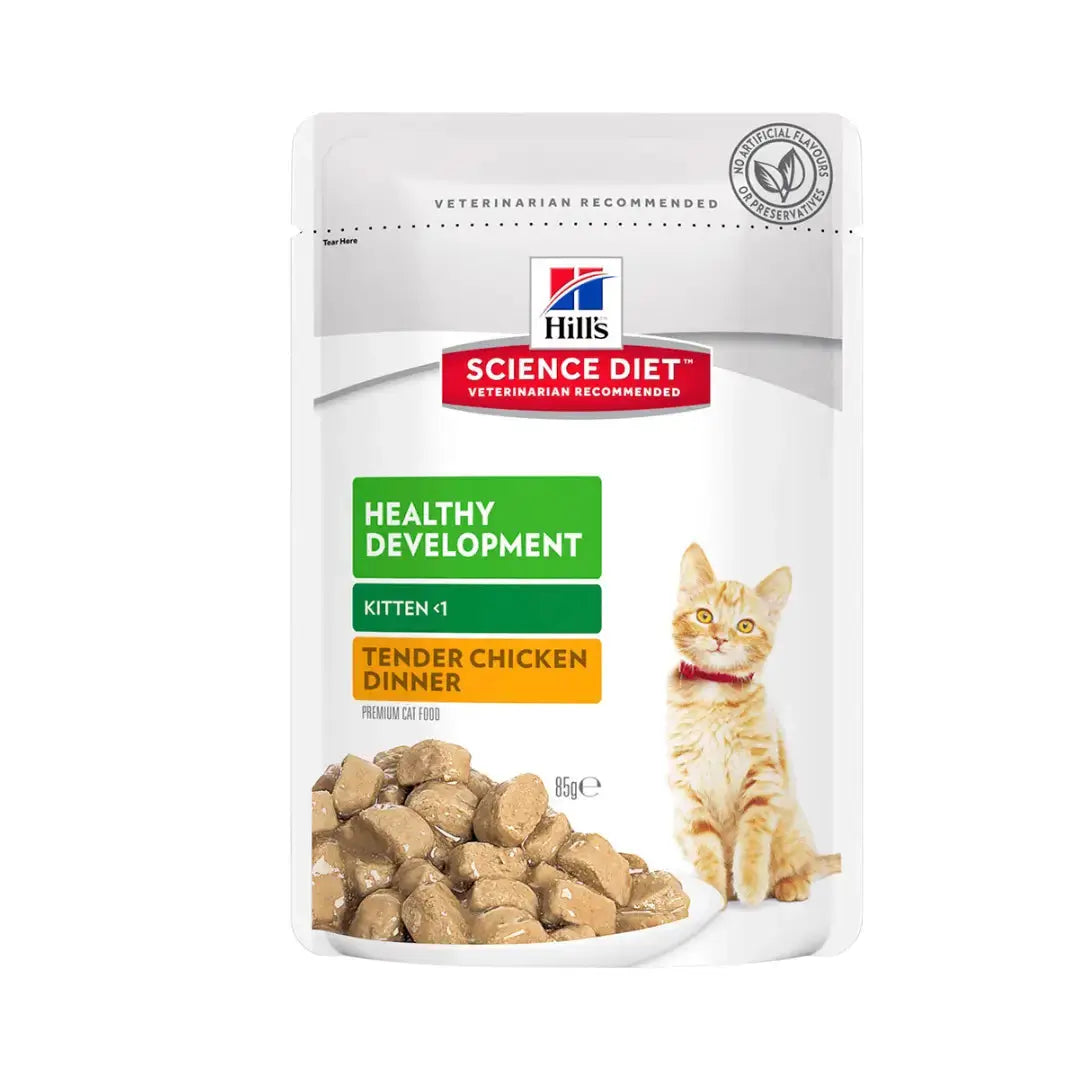 Hill's Science Plan Feline Kitten Chicken & Ocean Fish Multipack Wet Cat Food Pouch   | Canine & Co