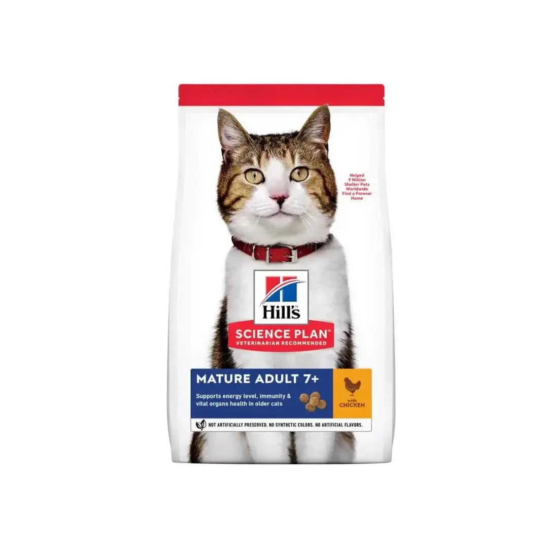 Hill's Science Plan Feline Mature Adult Chicken Dry Cat Food   | Canine & Co