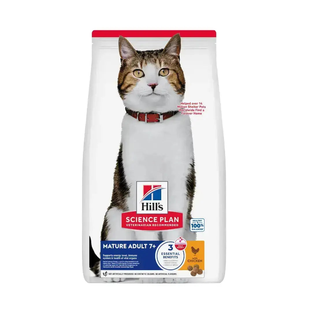 Hill's Science Plan Feline Mature Adult Chicken Dry Cat Food   | Canine & Co