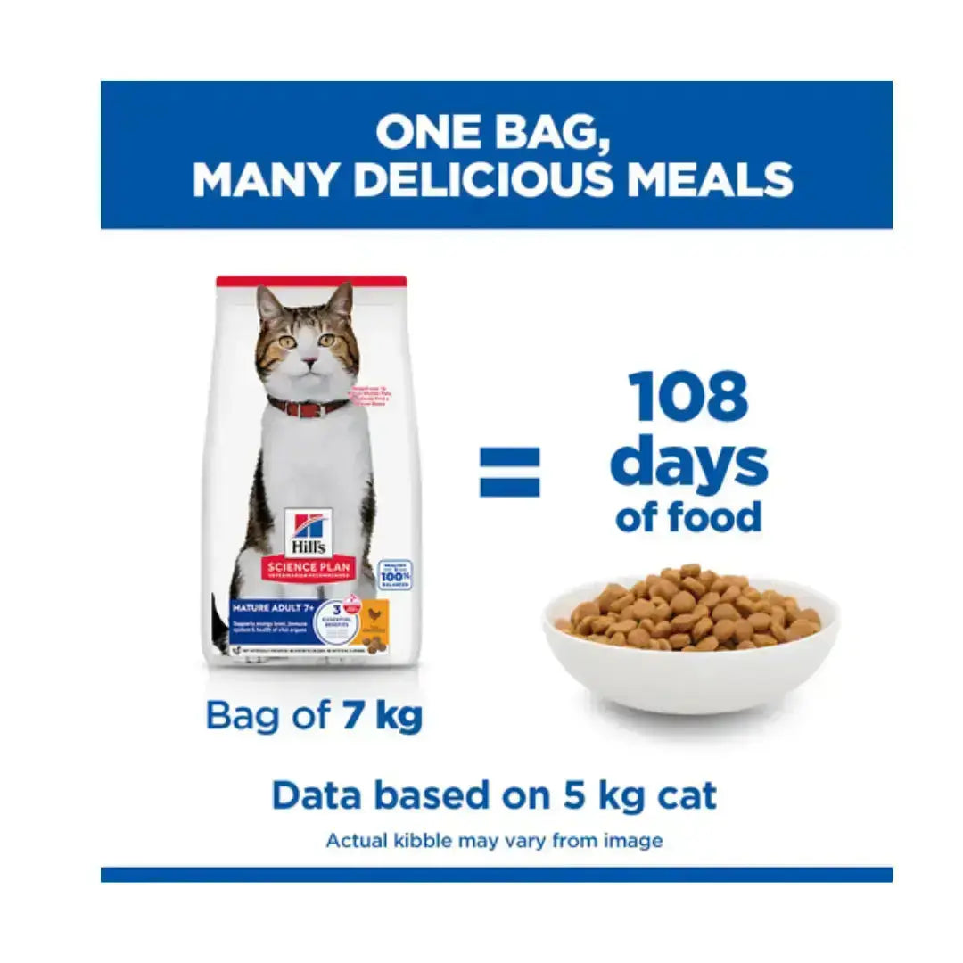 Hill's Science Plan Feline Mature Adult Chicken Dry Cat Food   | Canine & Co