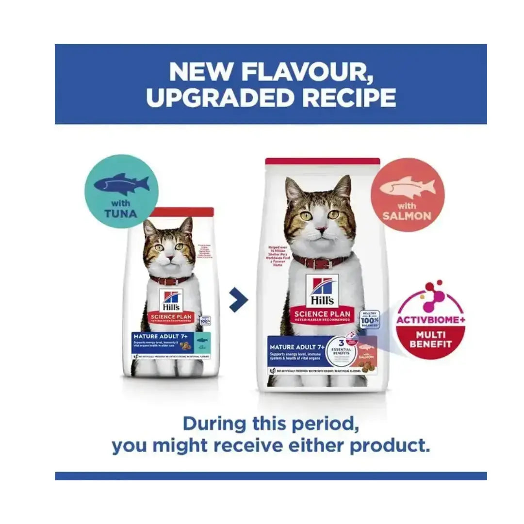 Hill's Science Plan Feline Mature Adult Salmon Dry Cat Food New   | Canine & Co