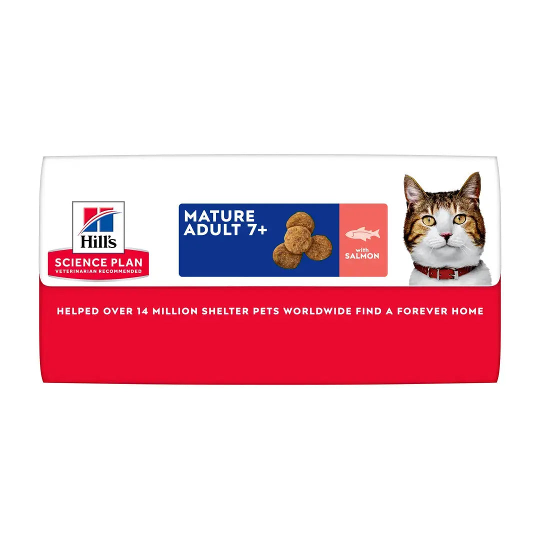 Hill's Science Plan Feline Mature Adult Salmon Dry Cat Food   | Canine & Co