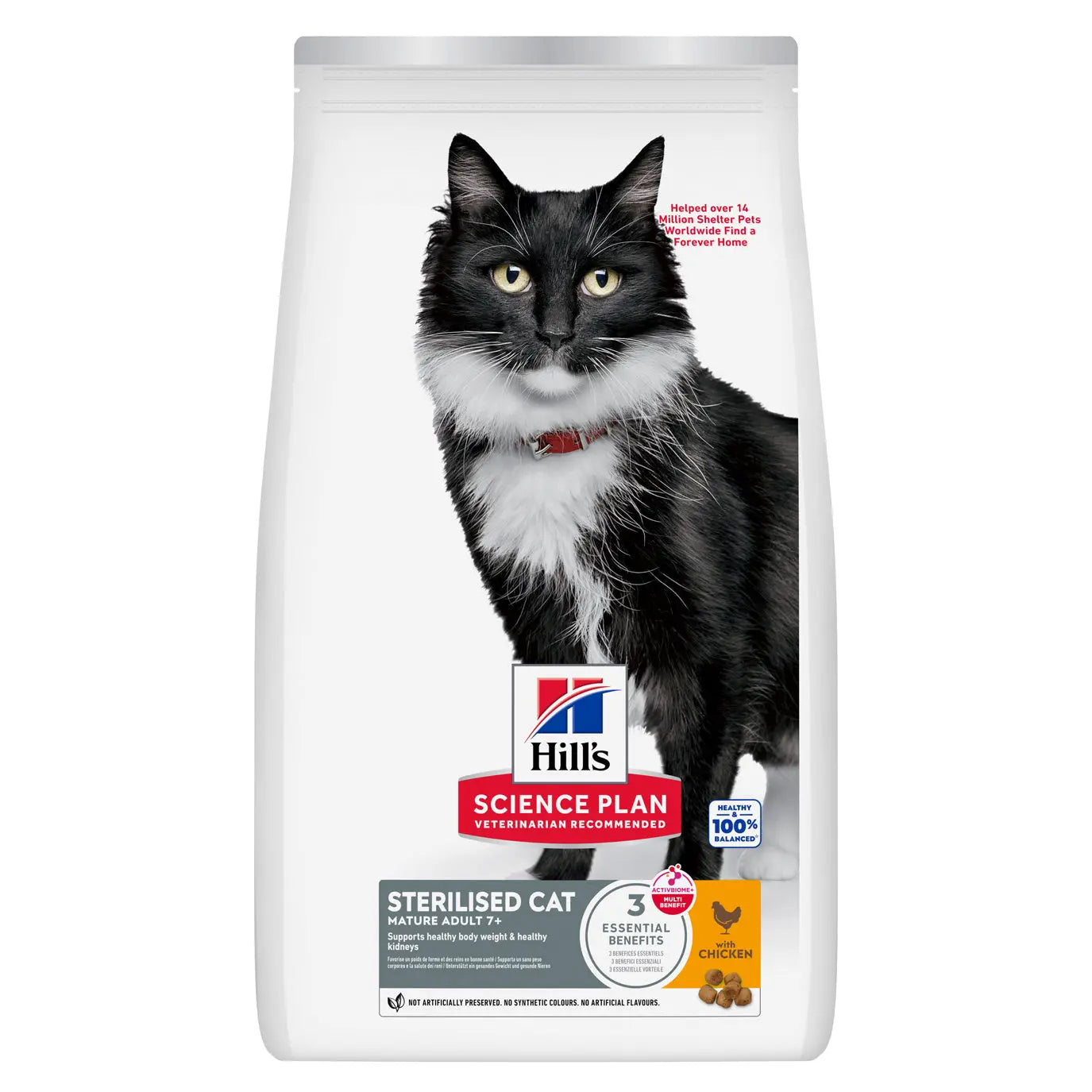 Hill's Science Plan Feline Mature Adult Sterilised Cat Chicken Dry Cat Food   | Canine & Co