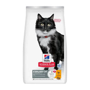 Hill's Science Plan Feline Mature Adult Sterilised Cat Chicken dry cat food bag, front of pack