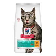 Hill's Science Plan Feline Perfect Weight dry cat food with chicken, new look bag front