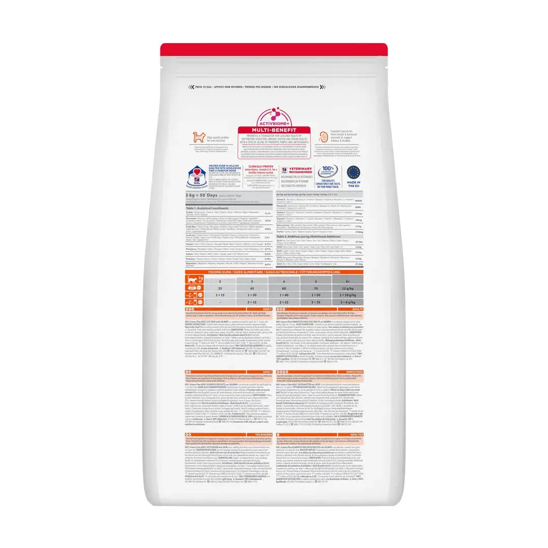 Hill's Science Plan Feline Salmon Adult Dry Cat Food   | Canine & Co