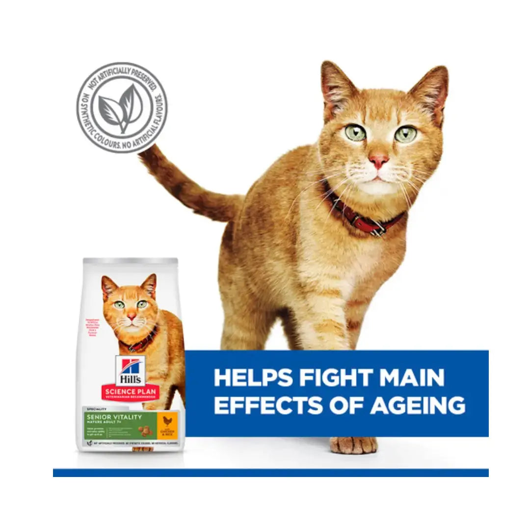 Hill's Science Plan Feline Senior Vitality Chicken Dry Cat Food   | Canine & Co