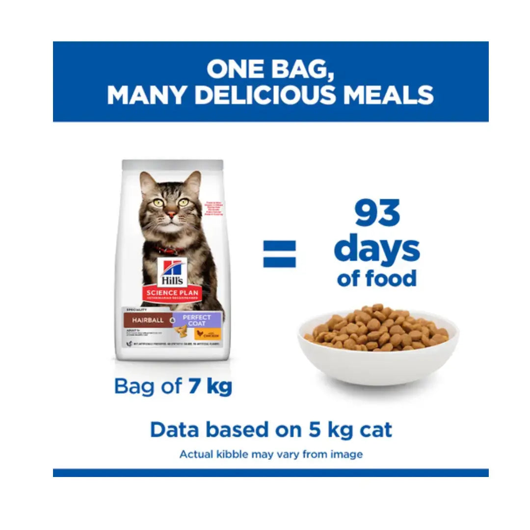 Hill's Science Plan Hairball & Perfect Coat Dry Cat Food   | Canine & Co
