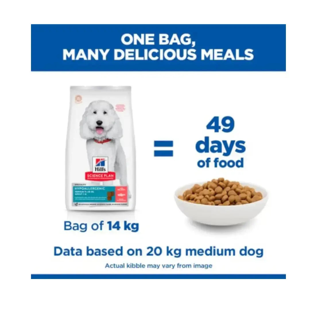 Hill's Science Plan Hypoallergenic Adult Medium with Salmon Dry Dog Food   | Canine & Co