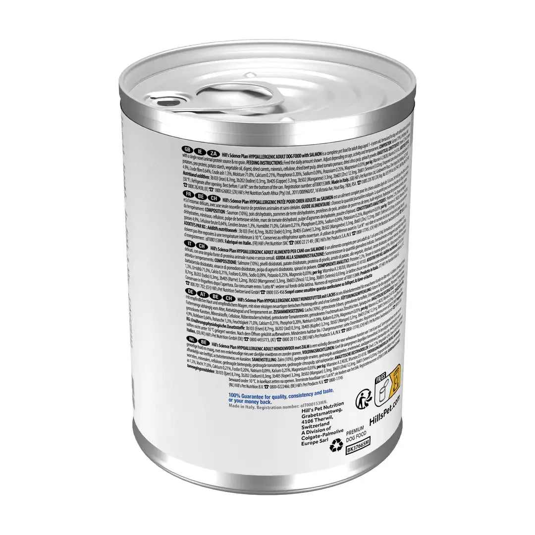 Hill's Science Plan Hypoallergenic Adult with Salmon Wet Dog Food   | Canine & Co