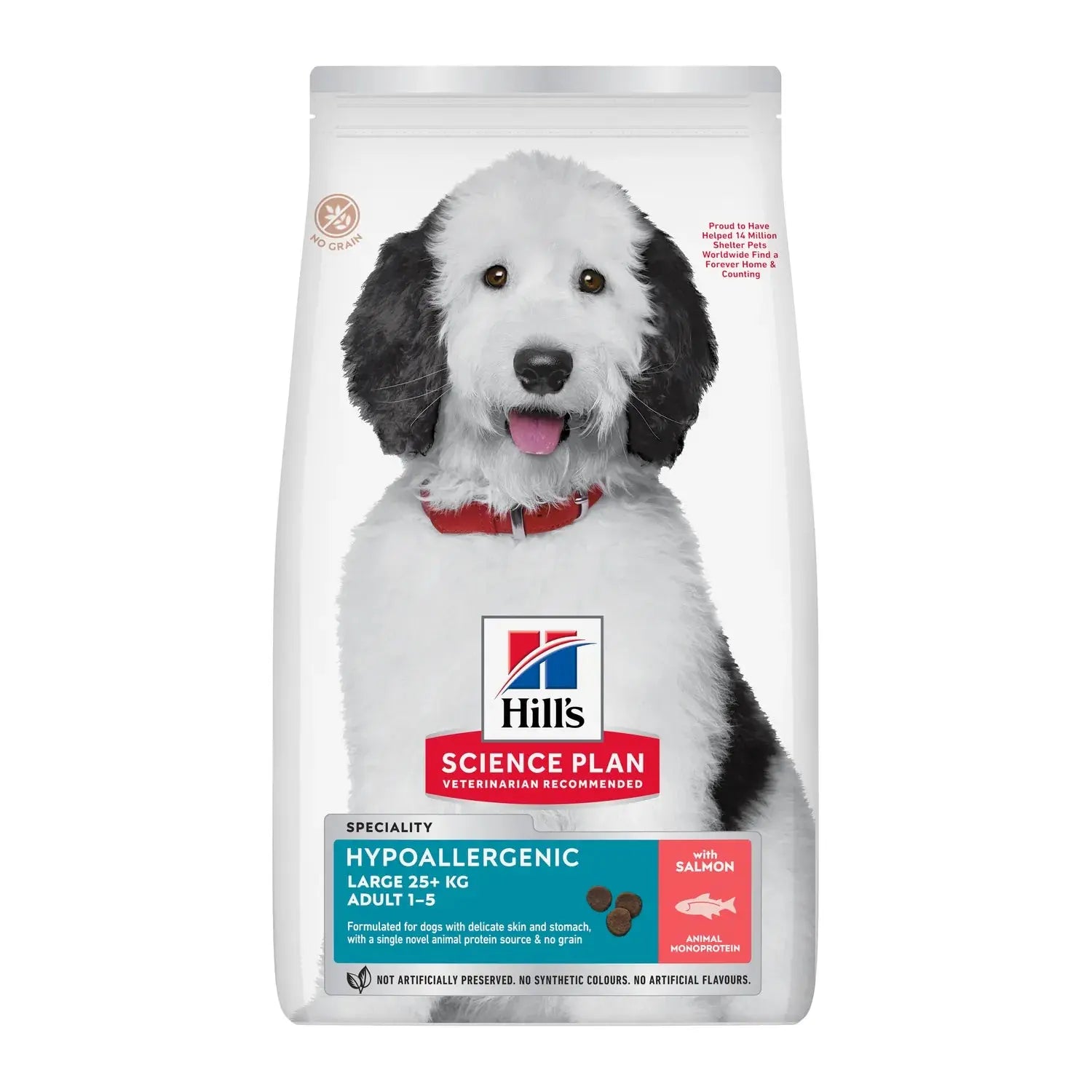 Hill's Science Plan Hypoallergenic Large Breed Adult dry dog food with salmon, bag front