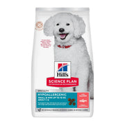 Hill's Science Plan Hypoallergenic Small and Mini Adult dry dog food with salmon, bag front