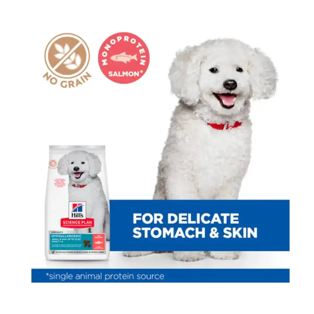 Hill's Science Plan Hypoallergenic Adult Small & Mini with Salmon Dry Dog Food   | Canine & Co