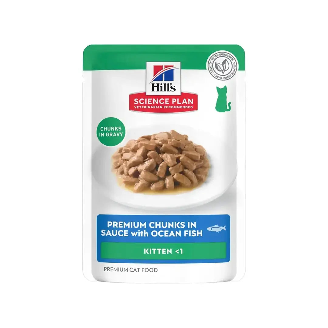 Hill's Science Plan Kitten Ocean Fish Wet Cat Food Pouch   | Canine & Co