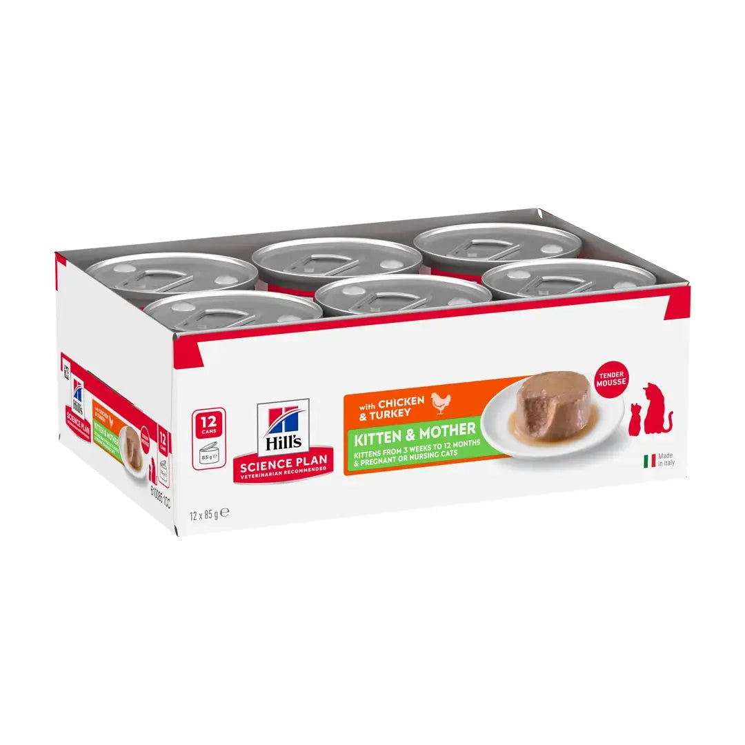 Hill's Science Plan Kitten & Mother Chicken & Turkey Cat Mousse   | Canine & Co