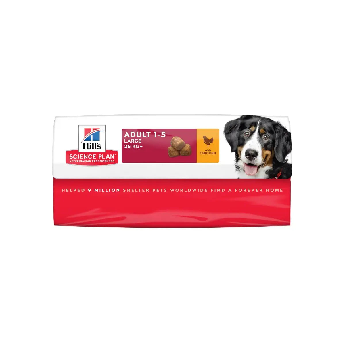 Hill's Science Plan Adult dog food for large breeds, 25 kg, with chicken for optimal nutrition.