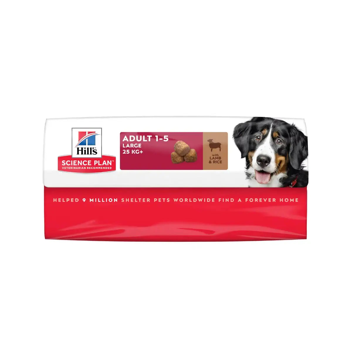 Hill's Science Plan Large Adult Dog Food, 25 kg, with beef and rice ingredients for optimal nutrition.