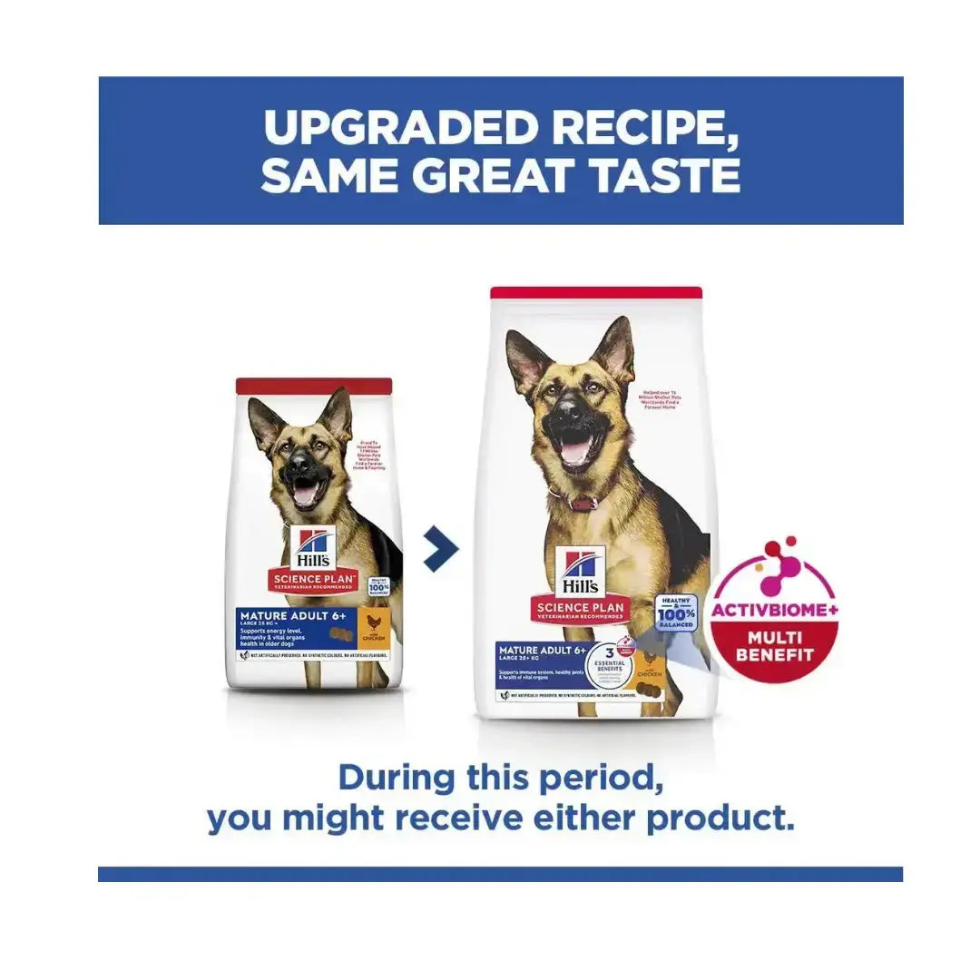 Hill’s Science Plan Large Breed Mature Adult 6+ Chicken Dry Dog Food   | Canine & Co