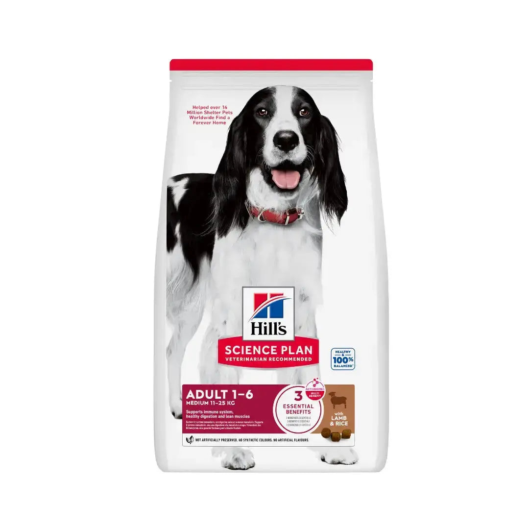 Hill’s Science Plan Medium Breed Adult Dry Dog Food, Lamb & Rice (New)   | Canine & Co