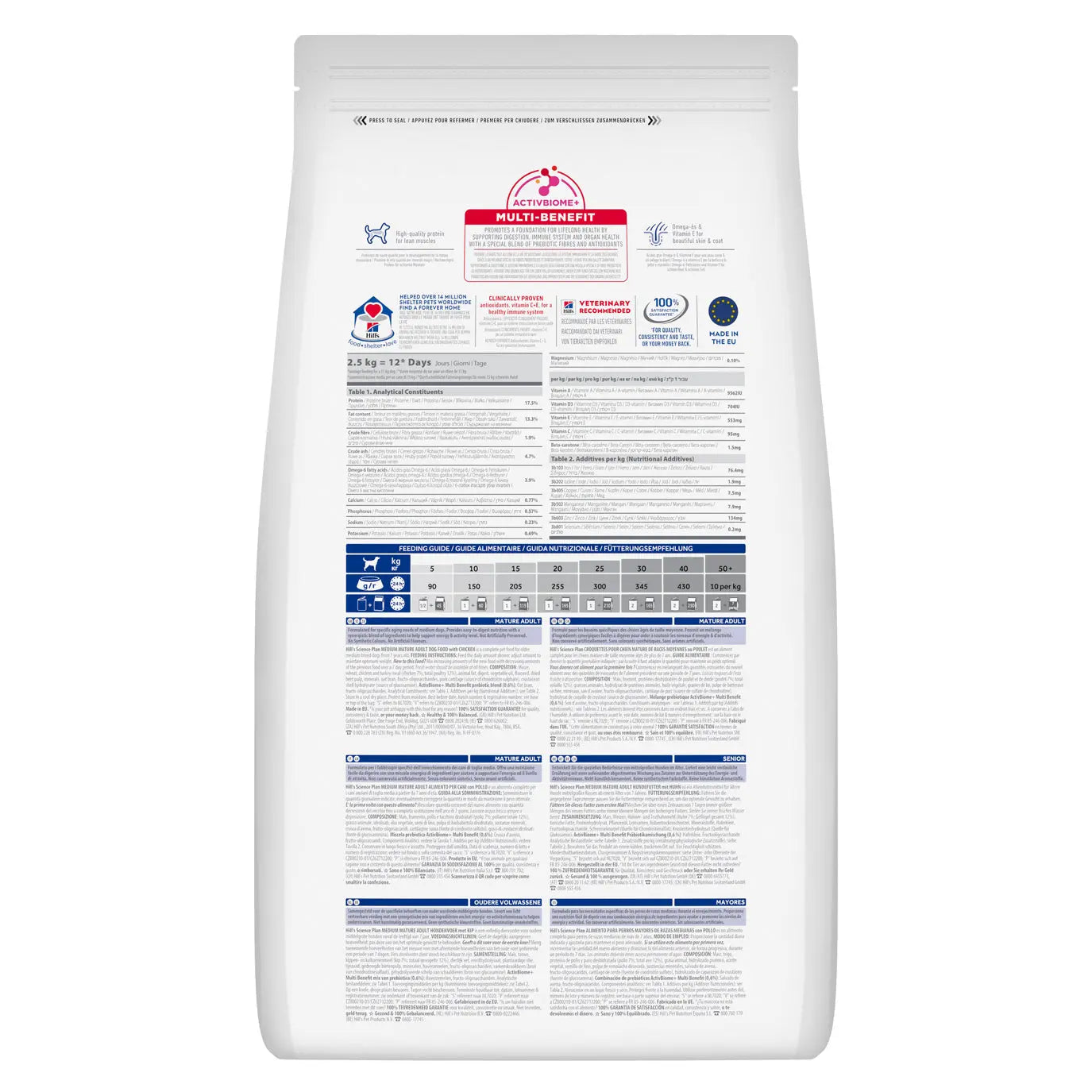 Hill’s Science Plan Medium Breed Mature Adult 7+ Chicken Dry Dog Food   | Canine & Co