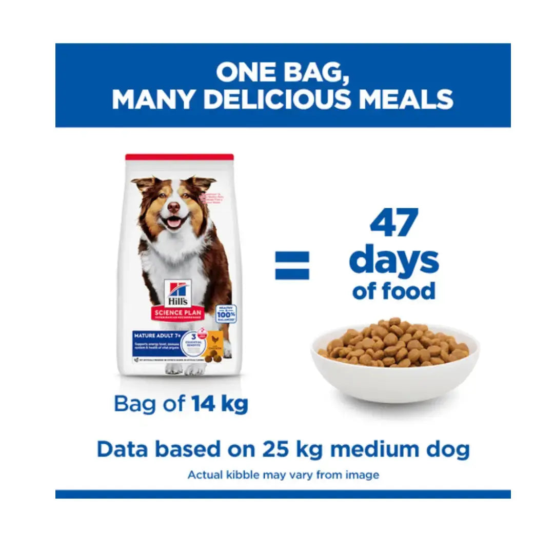 Hill’s Science Plan Medium Breed Mature Adult 7+ Chicken Dry Dog Food   | Canine & Co