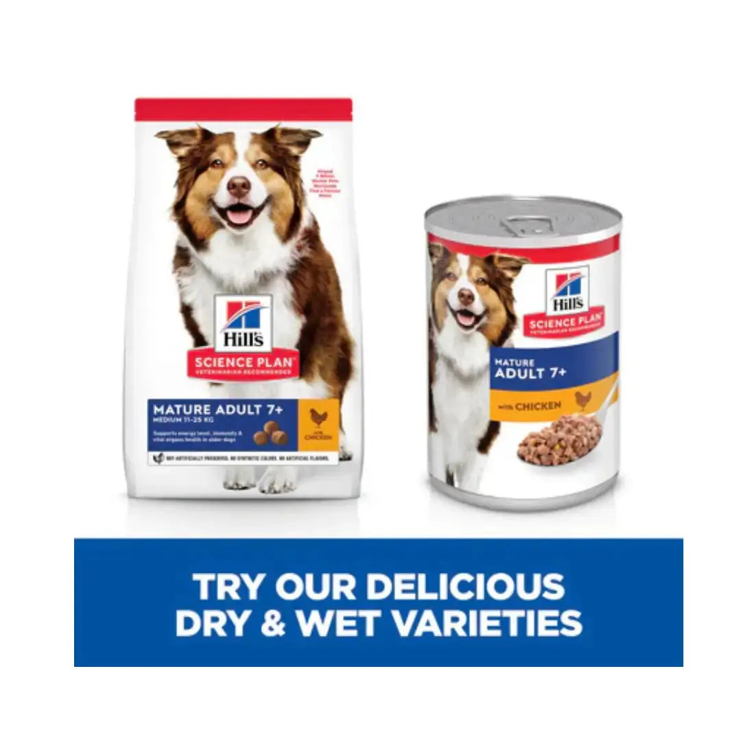 Hill’s Science Plan Medium Breed Mature Adult 7+ Chicken Dry Dog Food   | Canine & Co