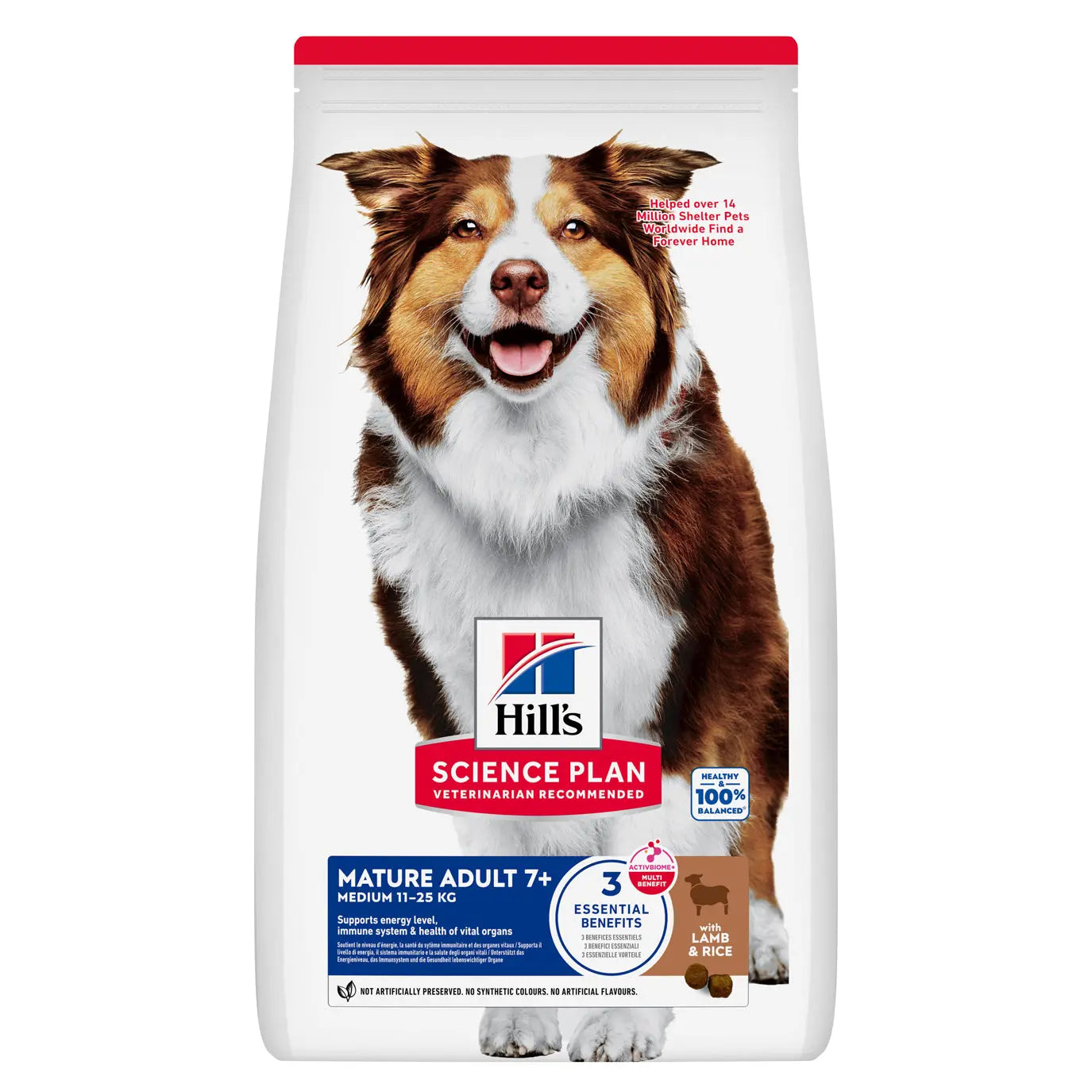 Hill’s Science Plan Medium Breed Mature Adult 7+ Lamb & Rice Dry Dog Food   | Canine & Co