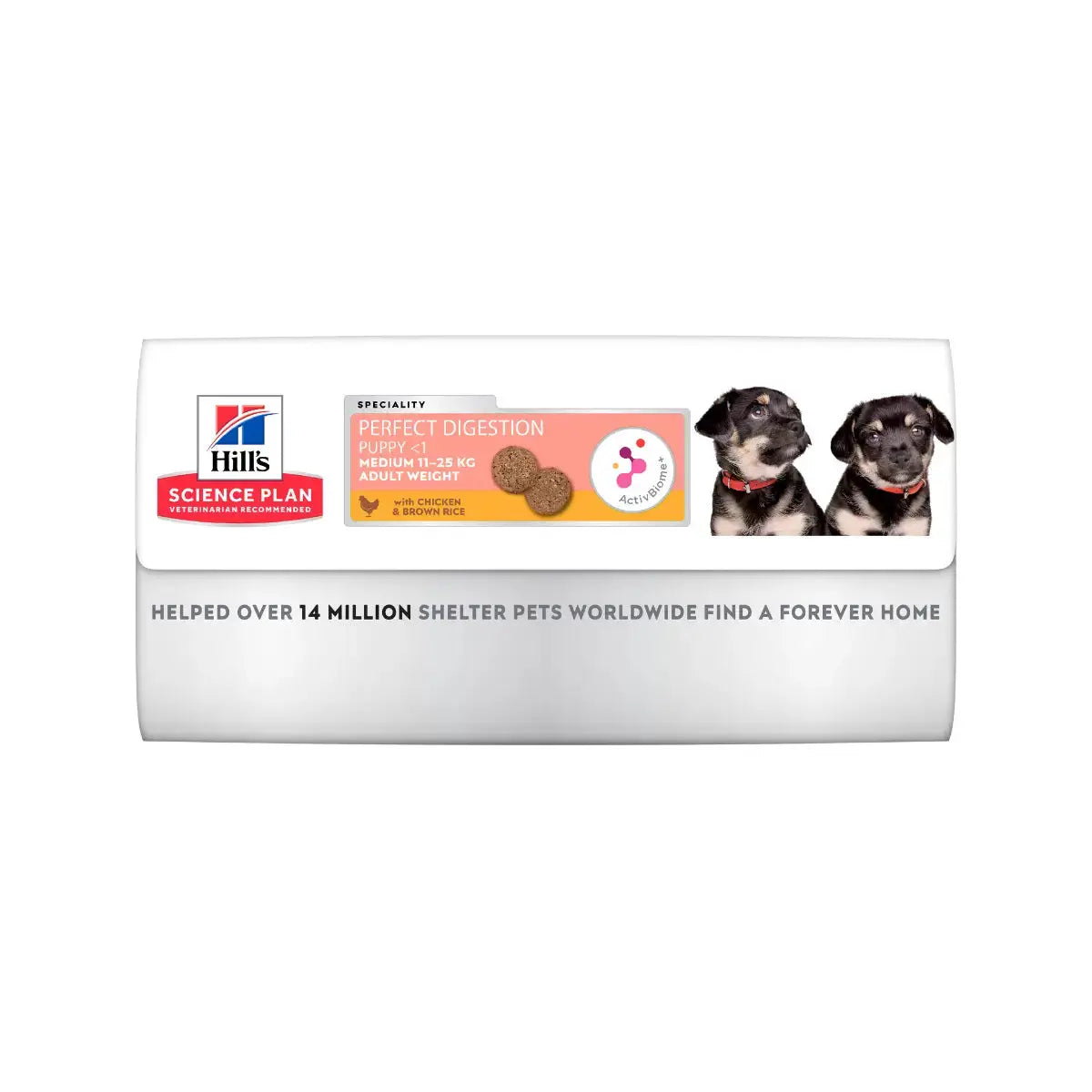 Hill's Science Plan Perfect Digestion dog food packaging for puppies, promoting healthy digestion and nutrition.