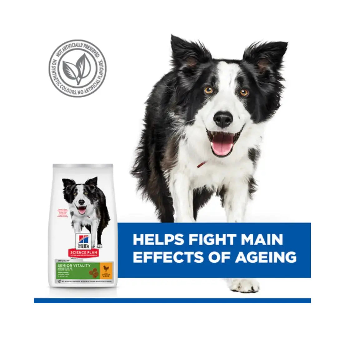Hill’s Science Plan Medium Breed Senior Vitality 7+ Chicken Dry Dog Food   | Canine & Co