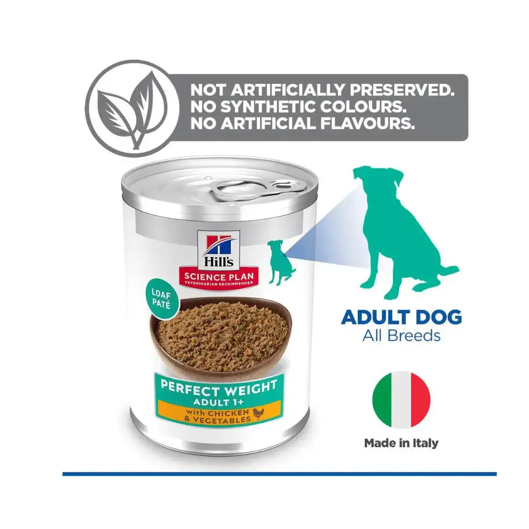 Hill's Science Plan Perfect Weight Adult Vegetable & Chicken Stew Wet Dog Food Can   | Canine & Co